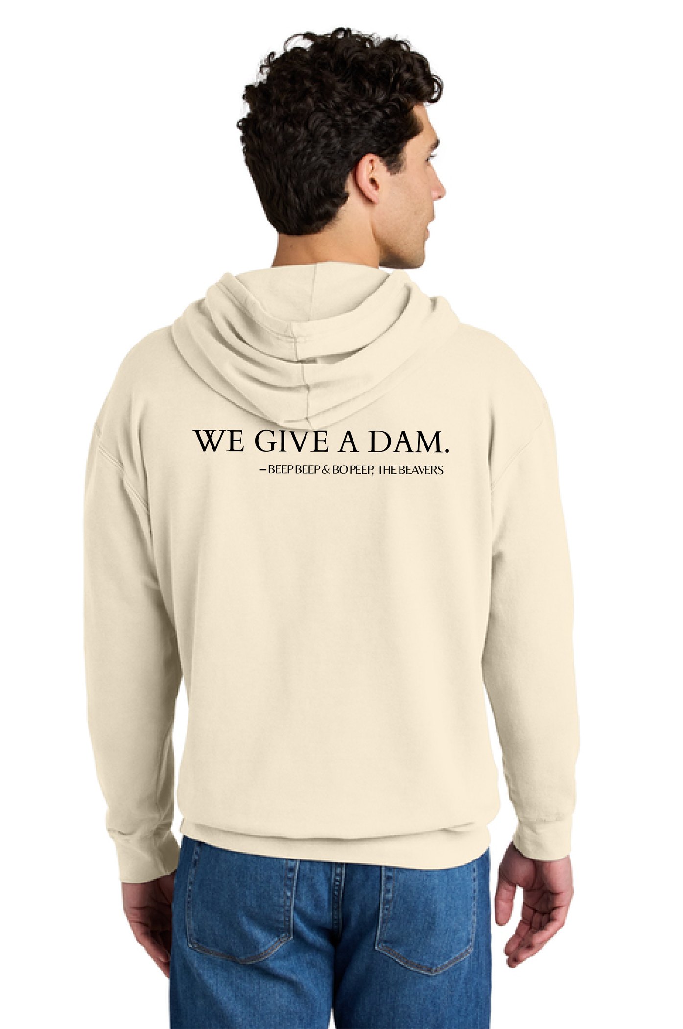 Easler Acres Hoodie — Ivory, back