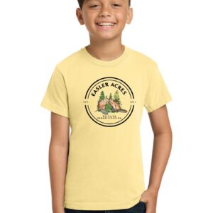 Easler Acres Youth Tee — Butter, front (big logo)